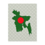Bangladesh Flag Map full size Postcard
