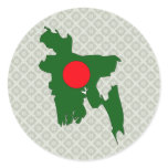 Bangladesh Flag Map full size Stickers