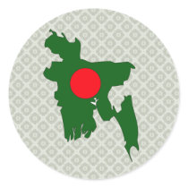 Bangladesh Flag Map full size Stickers