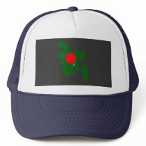 Bangladesh flag map trucker hat