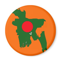 Bangladesh flag map magnet
