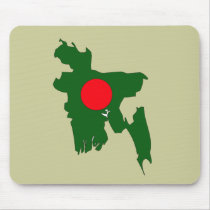 Bangladesh flag map mouse pad