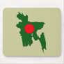 Bangladesh flag map mouse pad