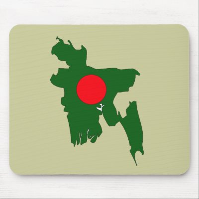 Bangladesh flag map mouse pad by FlagStore