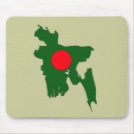 Bangladesh flag map mousepads
