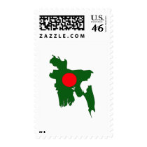 Bangladesh flag map postage
