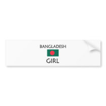 BANGLADESH GIRL bumper stickers by flagshirt BANGLADESH GIRL bumper stickers