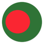Bangladesh High quality Flag Round Sticker