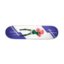 Bangladesh Manga girl dressed in Flag Custom Skateboard
