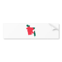 Bangladesh map BD Bumper Sticker