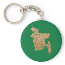 Bangladesh Map Keychain