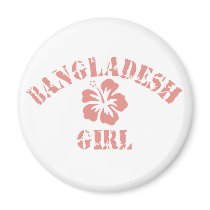 Bangladesh Pink Girl Magnet