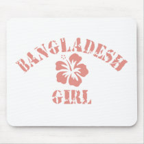Bangladesh Pink Girl Mouse Mat