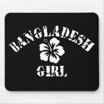 Bangladesh Pink Girl Mouse Pads