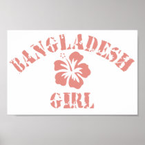 Bangladesh Pink Girl Poster