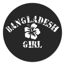 Bangladesh Pink Girl Stickers