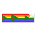 Bangladesh Rainbow, Lebanon flag Bumper Sticker