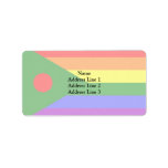 Bangladesh Rainbow, Lebanon flag Address Label