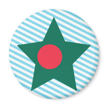 Bangladesh Star Refrigerator Magnets
