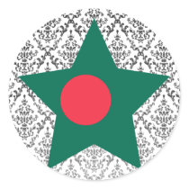 Bangladesh Star Round Sticker