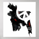Bangladesh Trendy Peace Sign with Bangladeshi map Poster