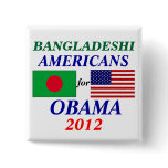 Bangladeshi americans for Obama Pinback Buttons