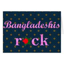 Bangladeshis Rock - Cute Pink Greeting Card