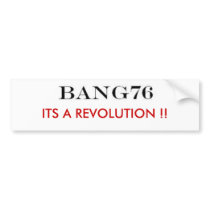 BANGSIGN, ITS A REVOLUTION !! bumper stickers
