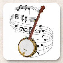 Banjo Beverage Coasters