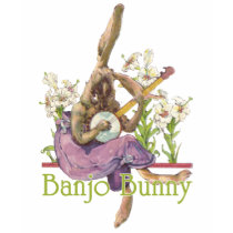 Banjo Bunny bacon, banjo, bluegrass, cat, clawhamm t-shirts