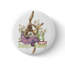 Banjo Bunny Button buttons