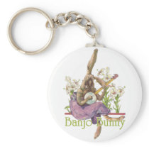 Banjo Bunny Keychain keychains