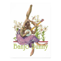 Banjo Bunny Poster posters