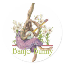 Banjo Bunny Sticker stickers