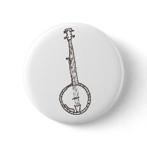 BANJO PINBACK BUTTONS