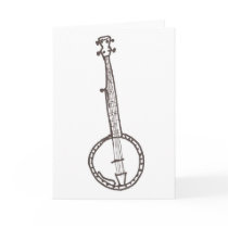 BANJO GREETING CARD