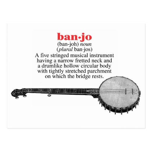 Banjo Definition Postcard Zazzle