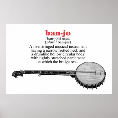 Banjo Definition Poster by retrobanjo