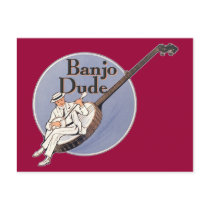 Banjo Dude Postcard postcards