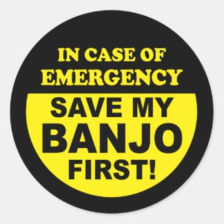 Banjo Emergency Sticker