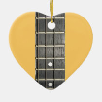 Banjo Fretboard Heart Christmas Tree Ornament at Zazzle