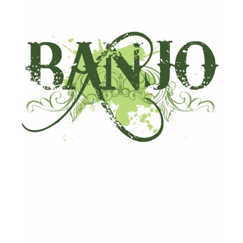 Banjo Green Grunge Music Logo Gift shirt