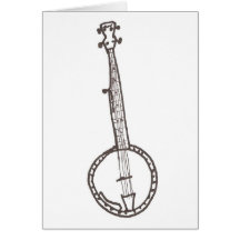 BANJO GREETING CARD