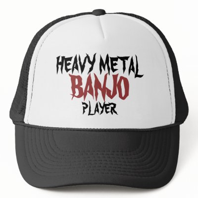 BANJO, HEAVY METAL, PLAYER TRUCKER HATS by ERICLUCKETT