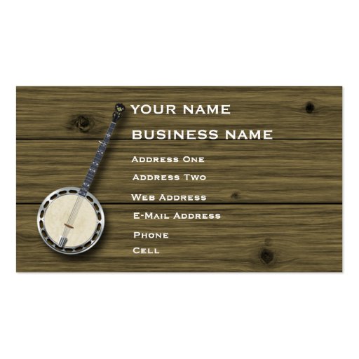 Banjo - Music Business Card