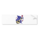 banjo music design bumper stickers