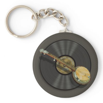 Banjo Music Keychain