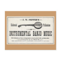 Banjo Music Postcard