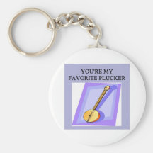 banjo player design key chains