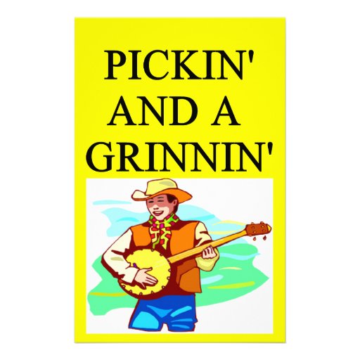 BANJO player joke Stationery Design